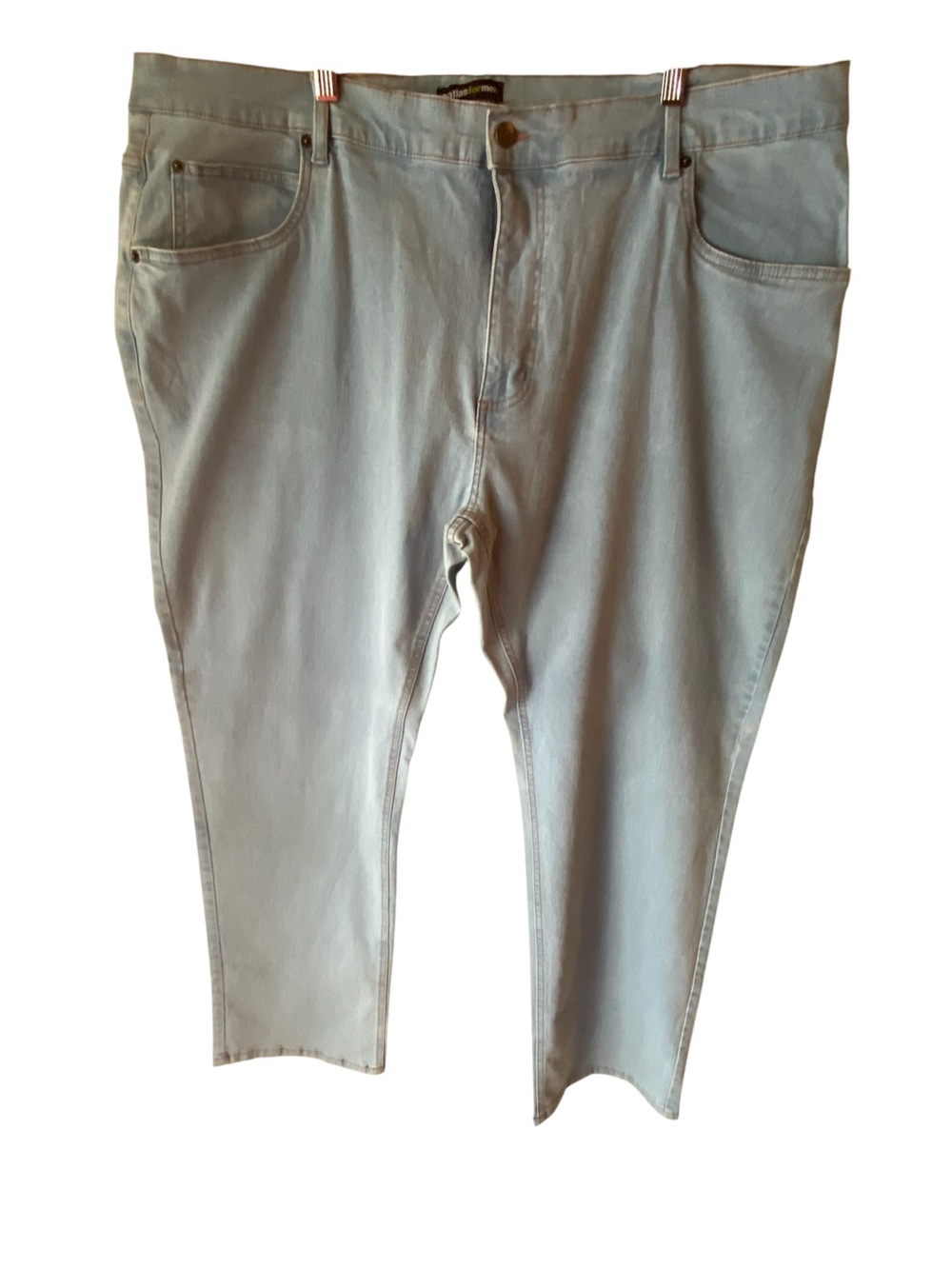 Atlas for Men, Men’s Light Wash Jeans Size 48 Straight Leg Big & Tall zip front